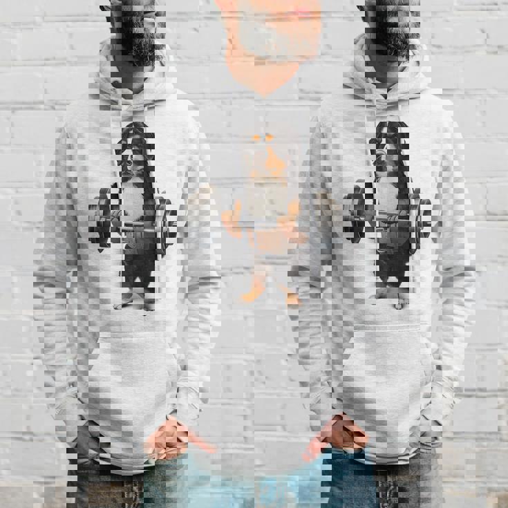 バーニーズマウンテンドッグ ウェイトリフティング フィットネスジム パーカー 彼への贈り物