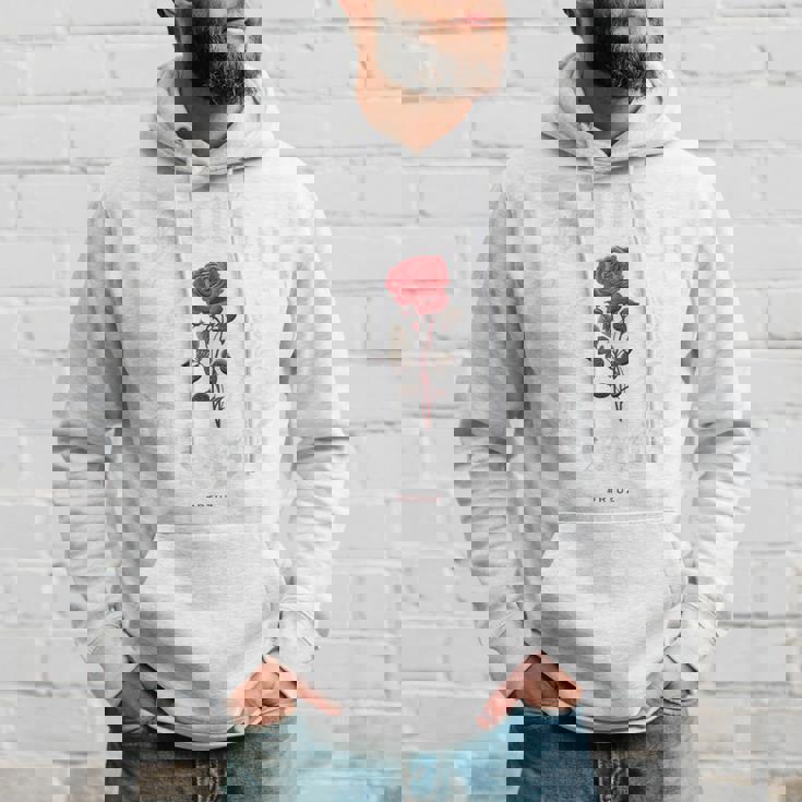 ヒップホップ アーバン ヴィンテージ ヒップスター Y2k バックプリント ストリートウェア ローズ パーカー 彼への贈り物