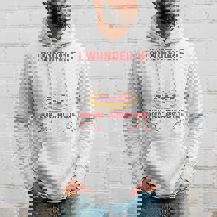 バックプリント ピザも私のことを考えているのかな パーカー 彼への贈り物