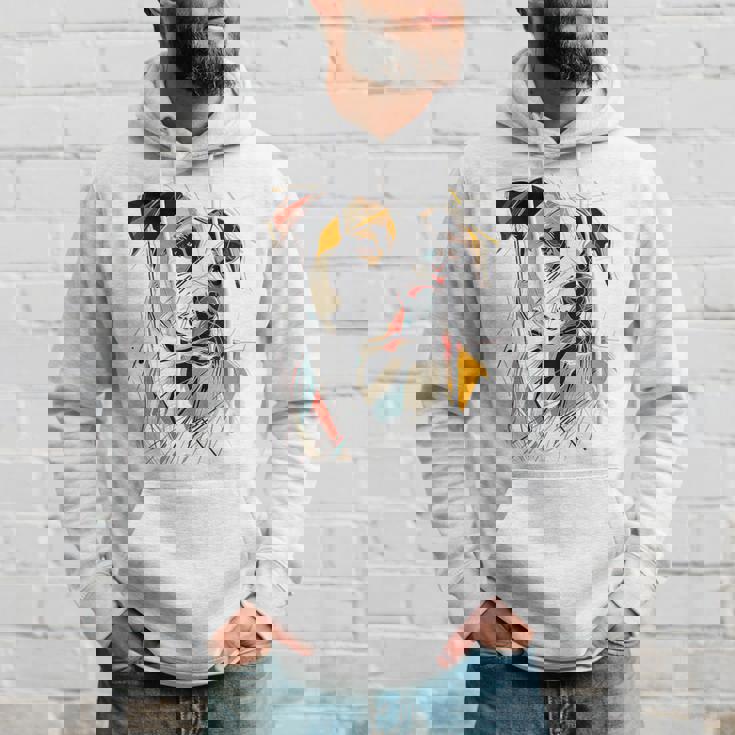 ピットブル 抽象 ペット お絵かき イラスト 動物 ピットブル パーカー 彼への贈り物