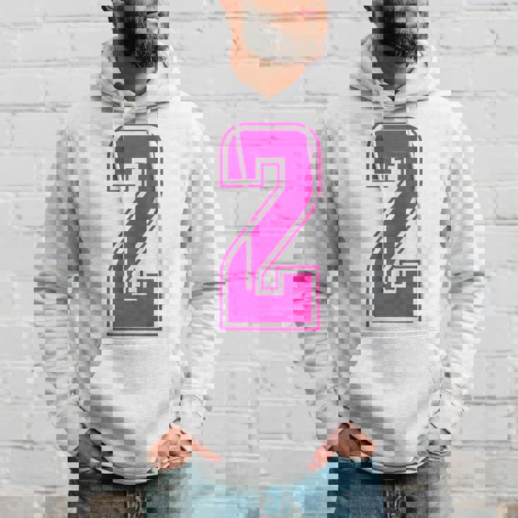 ピンク色背番号 2 チーム短大スポーツピンク色背番号付きユニフォーム パーカー 彼への贈り物