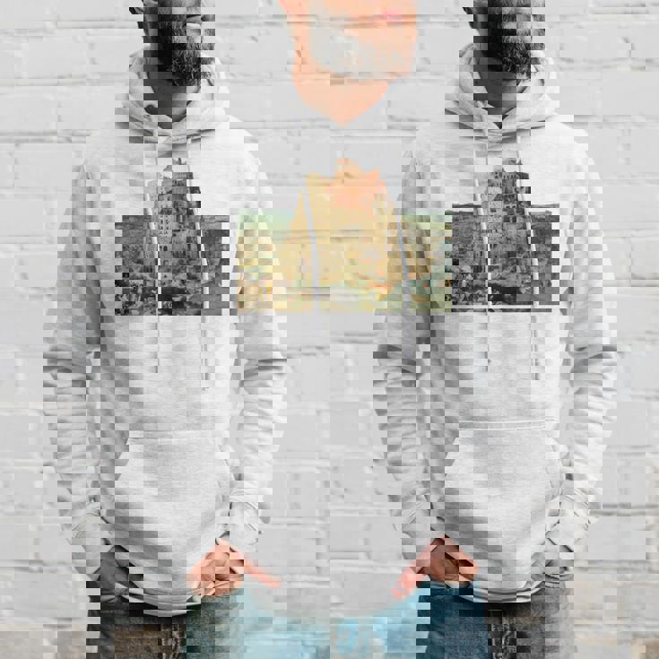 ピーテル・ブリューゲルによるバベルの塔 1563 長袖tシャツ パーカー 彼への贈り物