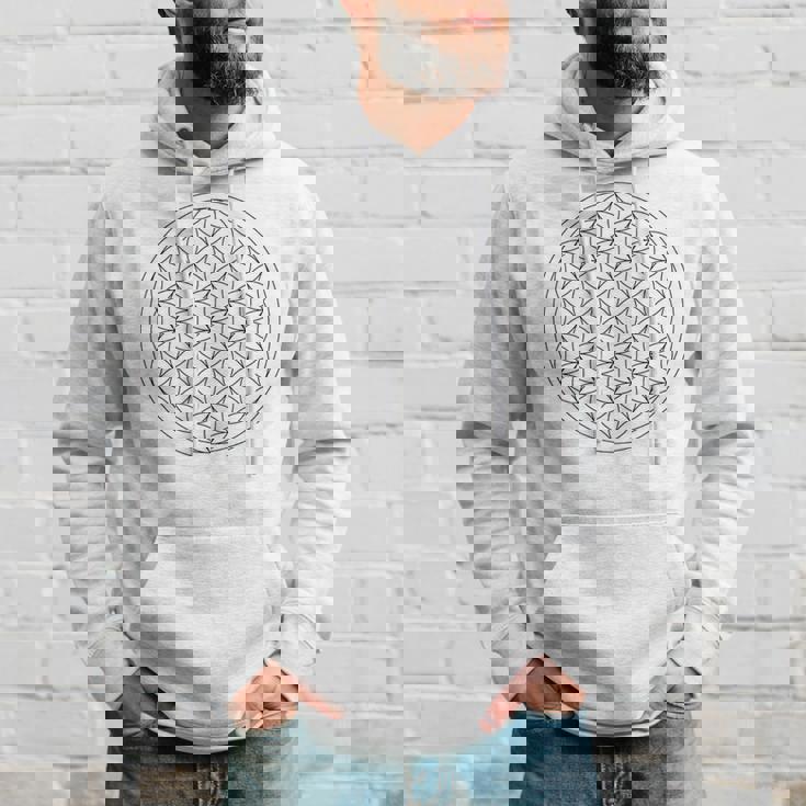 フラワー オブ ライフ 幾何学 模様 図形 シンボル スピリチュアル フラワーオブライフ パーカー 彼への贈り物