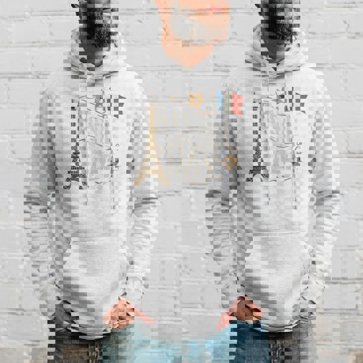 フランスの国旗 ヴィンテージ バスティーユの日 2019 パリ 1789 フランス 長袖tシャツ パーカー 彼への贈り物