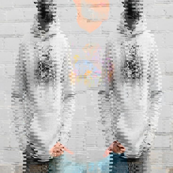 フローラルワイルドフラワー 犬 ラブラドールレトリバー パーカー 彼への贈り物