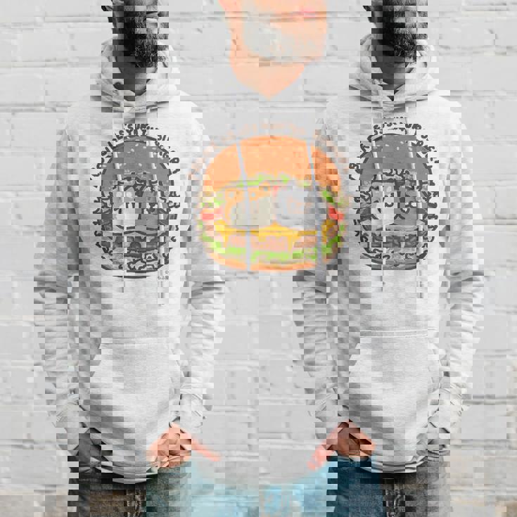 ボンレス犬とボンレス猫 ハンバーガー パーカー 彼への贈り物