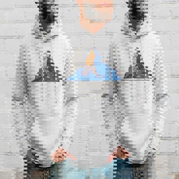 マッターホルン山 ツェルマット ハイキング スイス ギフト 長袖tシャツ パーカー 彼への贈り物