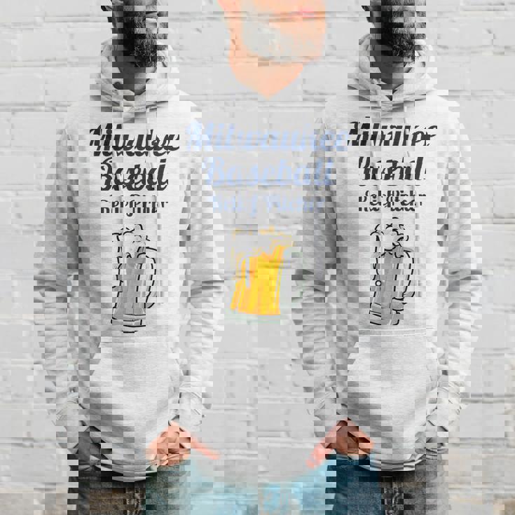 ミルウォーキービールと野球リリーフピッチャー パーカー 彼への贈り物