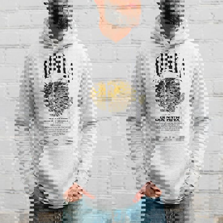 ヤマアラシ フグ 魚飼い モダンストリートウェア パーカー 彼への贈り物