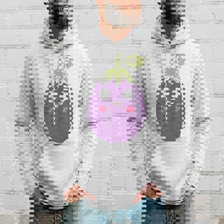 ユーモアフードナスのシンプルなナス 長袖tシャツ パーカー 彼への贈り物