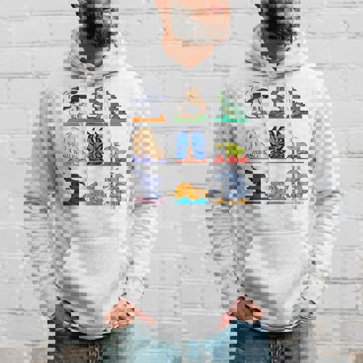 ヨガ動物のポジション 長袖tシャツ パーカー 彼への贈り物