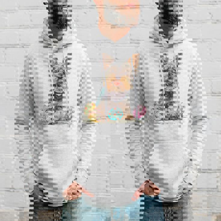 ヨーキー ヨークシャーテリア 犬種 ハッピーイースター メンズ レディース パーカー 彼への贈り物