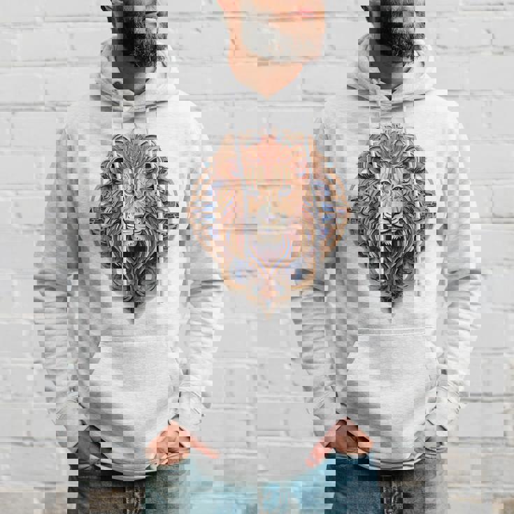 ライオン 動物 彫刻 動物園 抽象芸術 絵画 ライオン パーカー 彼への贈り物