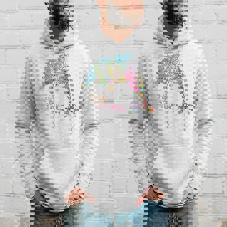 ライブ アロハ イルカ グラフィック パーカー 彼への贈り物