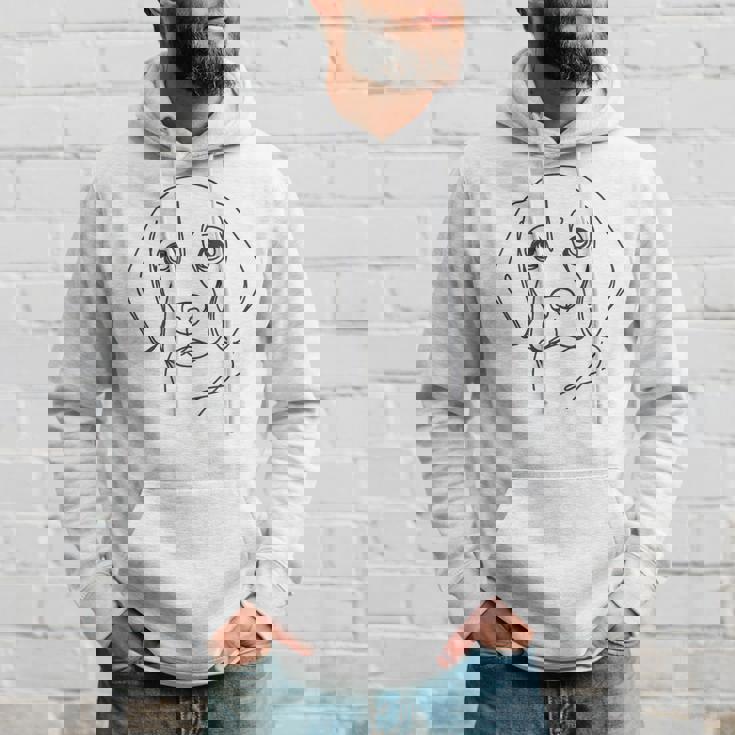 ラインアートお父さんママ犬-ビーグル パーカー 彼への贈り物