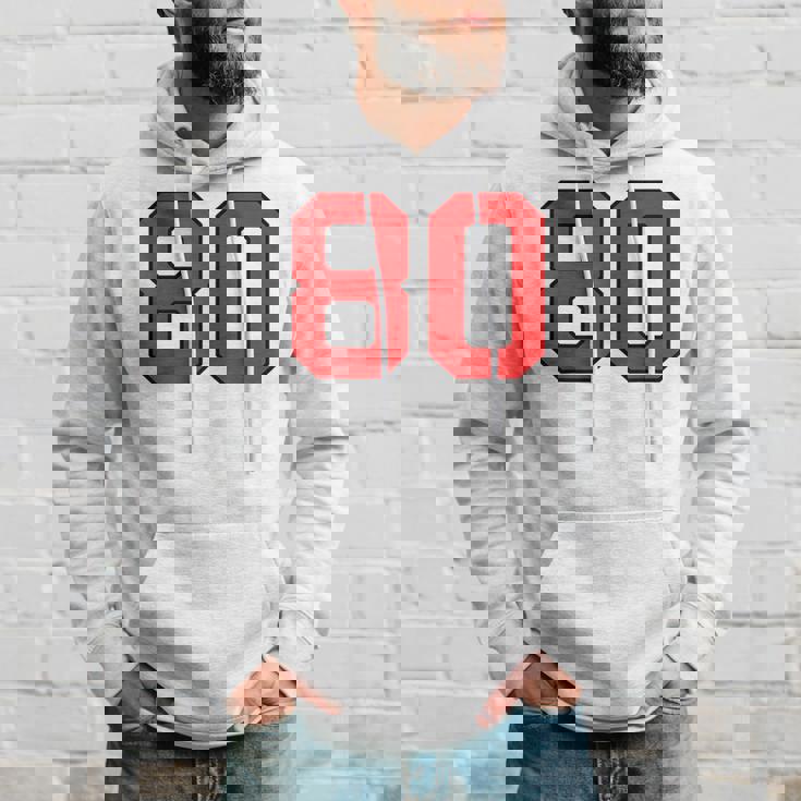 ラッキーナンバー80 クラシックカレッジアメリカン代表チームのファンプレイヤー パーカー 彼への贈り物