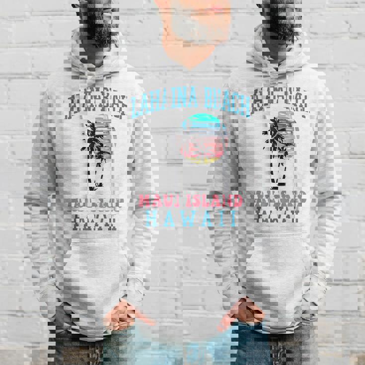 ラハイナ ビーチ マウイ ハワイ ビーチ ヤシの木 夏 ハワイアン パーカー 彼への贈り物