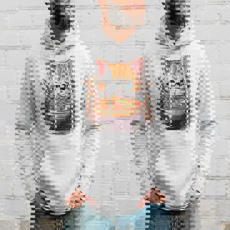 ラーメンを食べている子猫 パーカー 彼への贈り物