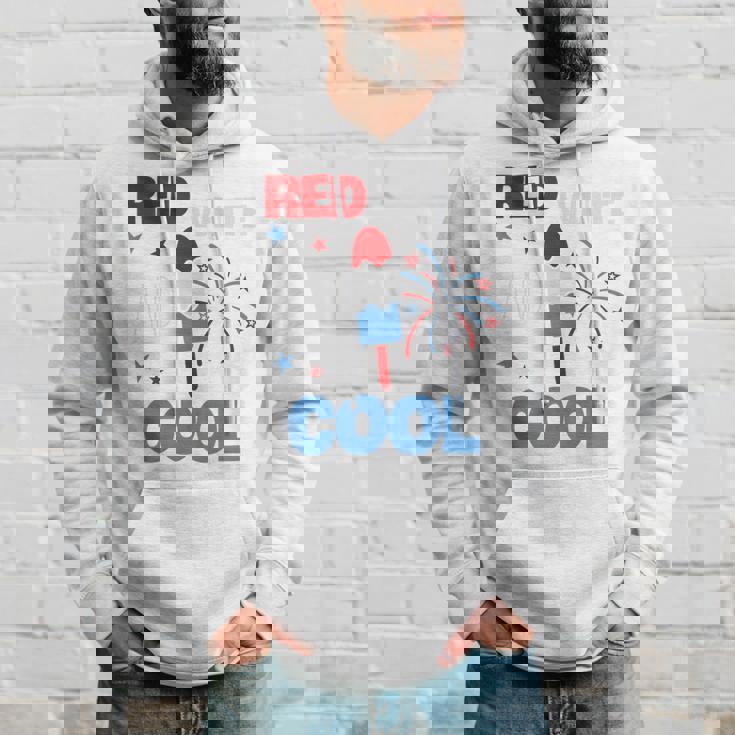 レッド ホワイト クールなアメリカ国旗 アイスキャンディー 面白い 7月4日 長袖tシャツ パーカー 彼への贈り物