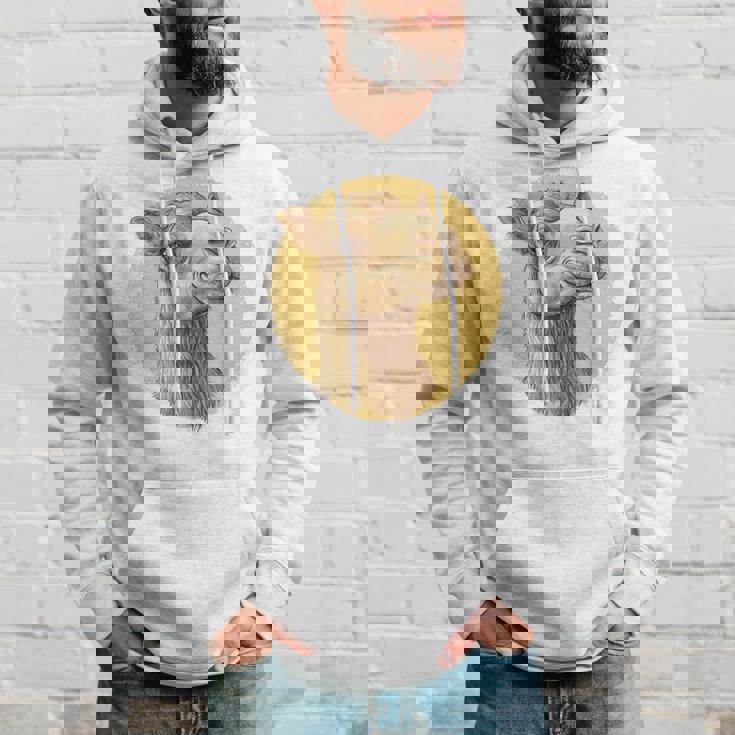 ヴィンテージラクダのイラスト 長袖tシャツ パーカー 彼への贈り物