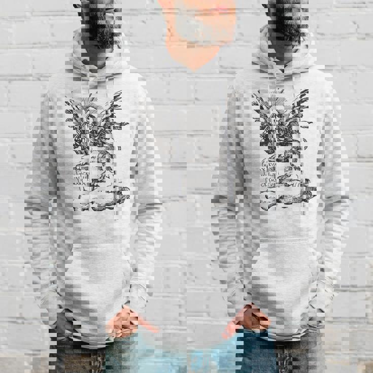 ヴェネツィア共和国のサンマルコ市の翼のあるライオン。 パーカー 彼への贈り物