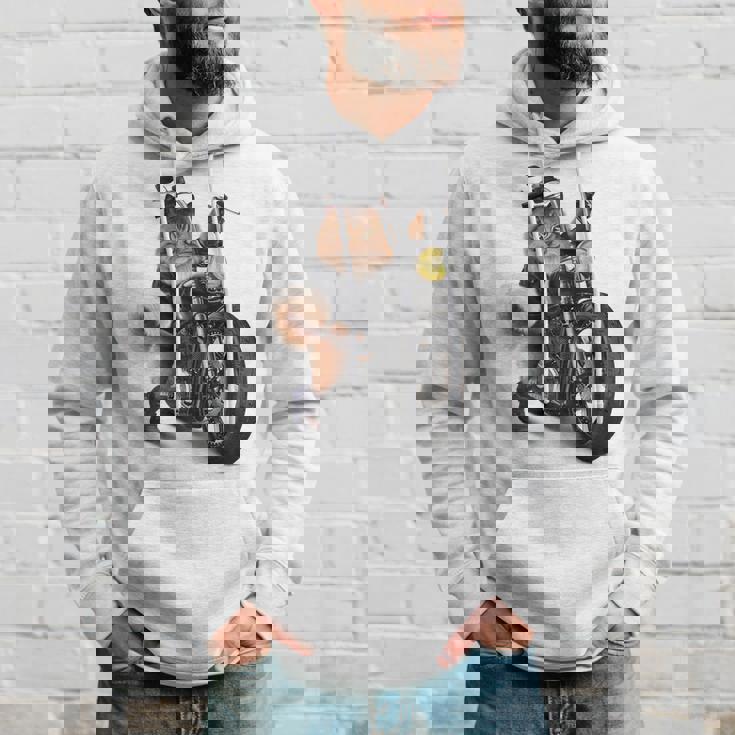 三毛猫 オレンジ猫 ねこ バイク バイカー パーカー 彼への贈り物