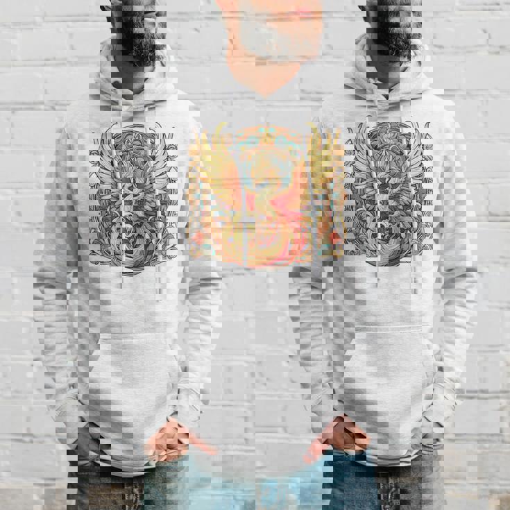 不死鳥 火の鳥 フェニックス イラスト バックプリント パーカー 彼への贈り物