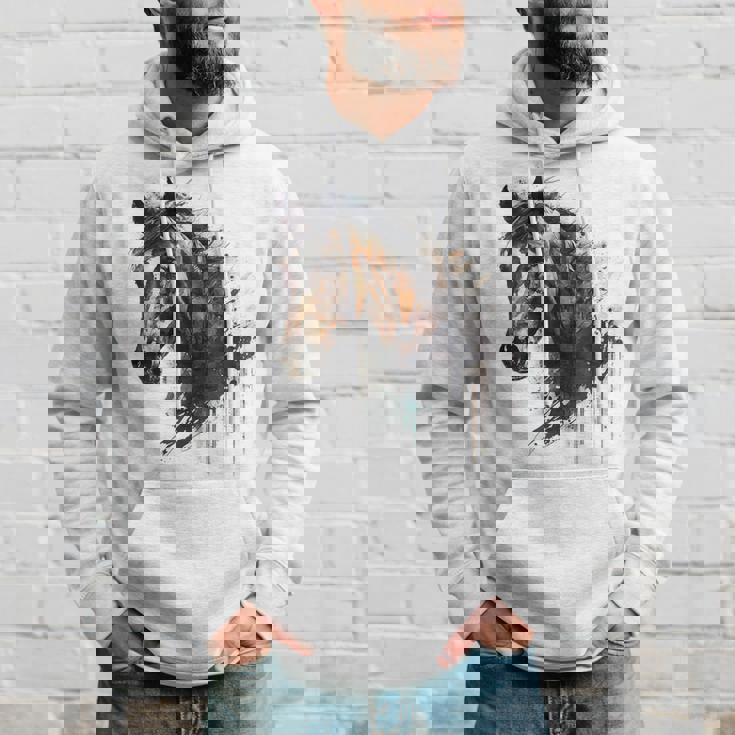 乗馬アート アニマルプリント 馬モチーフ 馬 パーカー 彼への贈り物