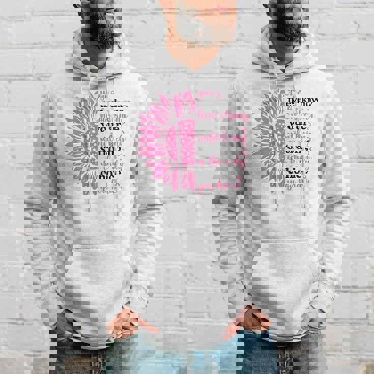 乳がんファイター サバイバー ひまわり ピンクリボン 戦士 パーカー 彼への贈り物