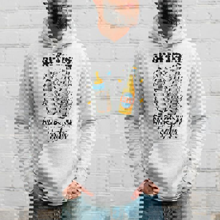 初めての父の日一緒に面白いお父さんと赤ちゃん パーカー 彼への贈り物