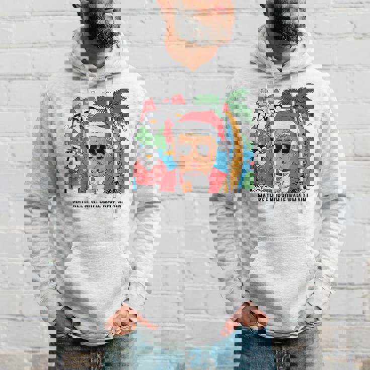 北極を再び暖かく 面白い トランプ ホットココアトロピック 長袖tシャツ パーカー 彼への贈り物