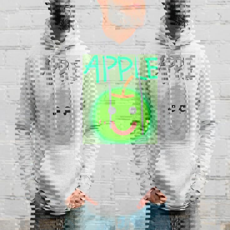 日本 りんご 青りんご かわいい 笑顔 パーカー 彼への贈り物