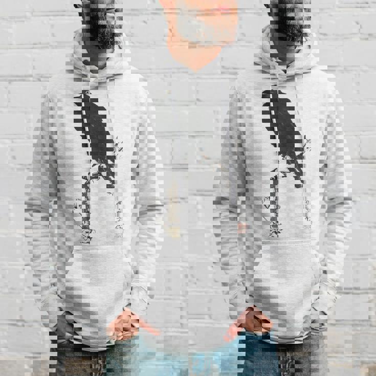 日本美術、浮世絵、河鍋暁斎、カラス 、レトロ、日本文化 パーカー 彼への贈り物