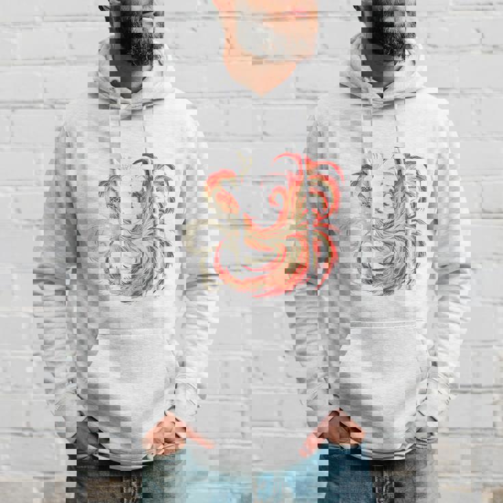 朱雀 不死鳥 火の鳥 フェニックス 漢字 イラスト バックプリント パーカー 彼への贈り物