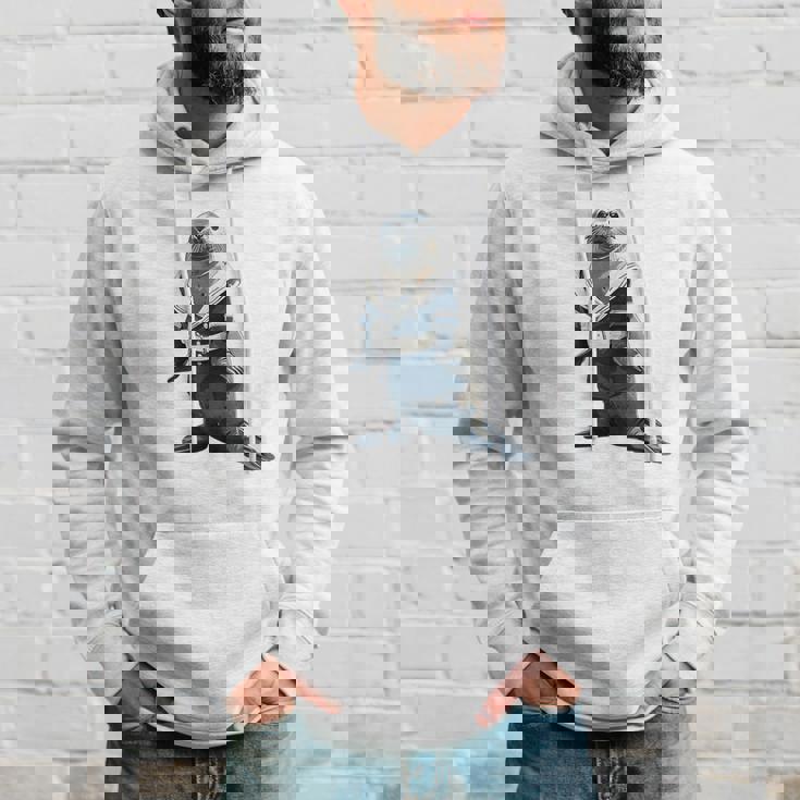 楽しいセーラー服のユーモラスなアザラシ パーカー 彼への贈り物