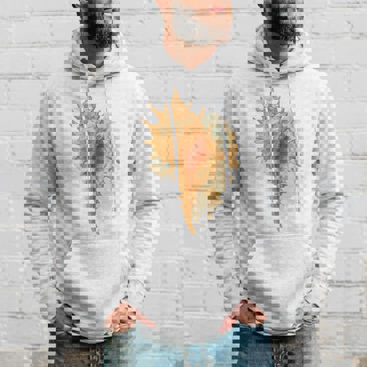 水彩 ムレックス 貝殻 貝殻 ハンティング ビーチコーミング パーカー 彼への贈り物