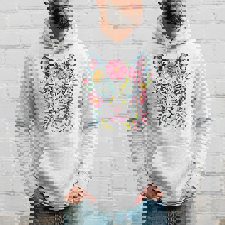 水彩ファンタジー風プーマの花 パーカー 彼への贈り物