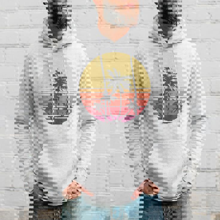 涼しい 夏休み メンズ レディース サンセット ビーチ ヤシの木 パーカー 彼への贈り物