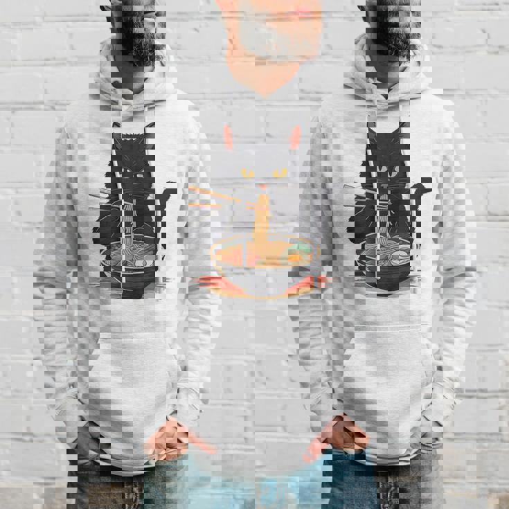 猫 ラーメン グラフィック 日本語 カワイイ アニメ 面白い ラーメン 猫 長袖tシャツ パーカー 彼への贈り物