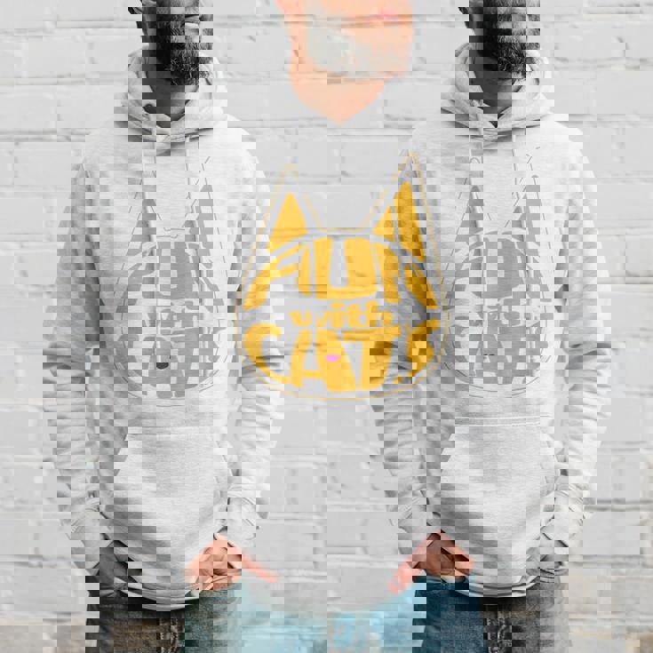 猫と一緒に楽しい！ バックプリント かわいい ねこ好き おもしろ パーカー 彼への贈り物