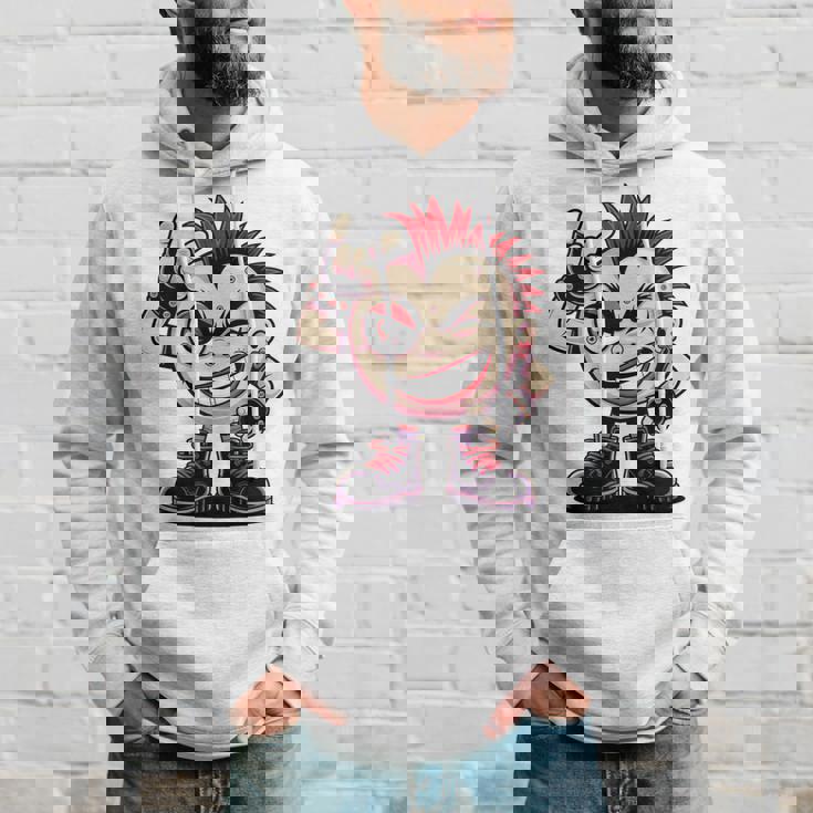 生意気なパンクロックロッカー イロとブーツ付き 面白いパンク 長袖tシャツ パーカー 彼への贈り物