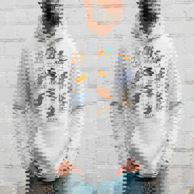 異なる種類のムール貝の品種コレクション、かわいいムール貝が大好き パーカー 彼への贈り物