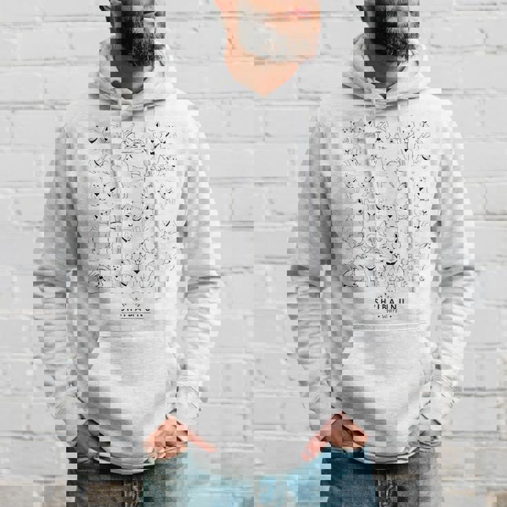 白柴たくさん かわいい柴犬 パーカー 彼への贈り物