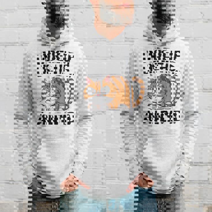 皮肉な猫好き 面白い 内向的 反社会的 不機嫌そうなキティ パーカー 彼への贈り物