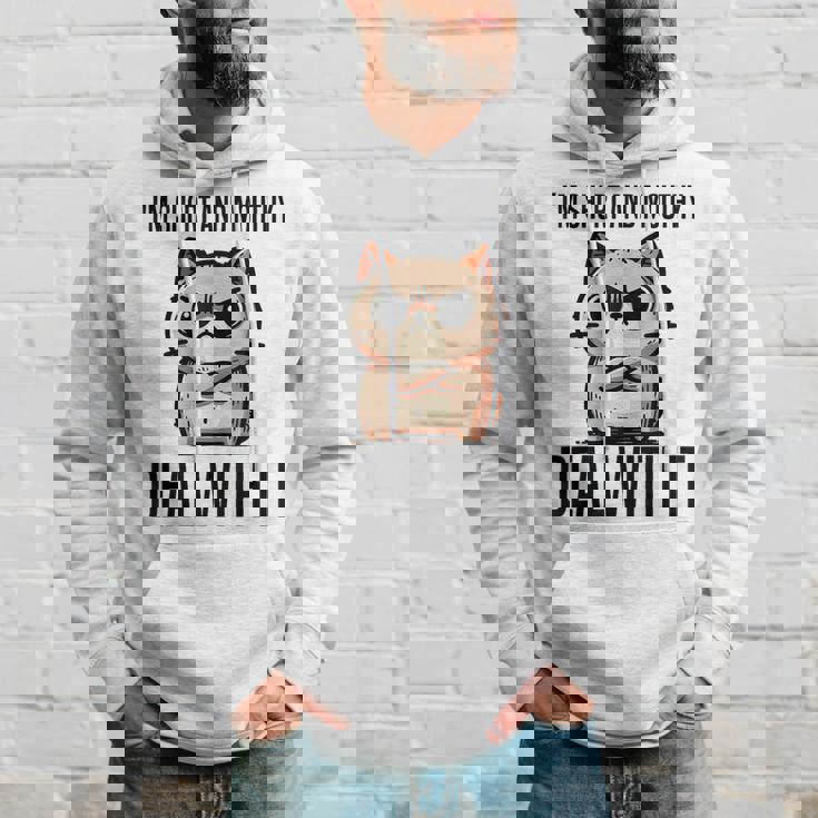 私は短気で口うるさいので、それを扱います。態度猫 パーカー 彼への贈り物