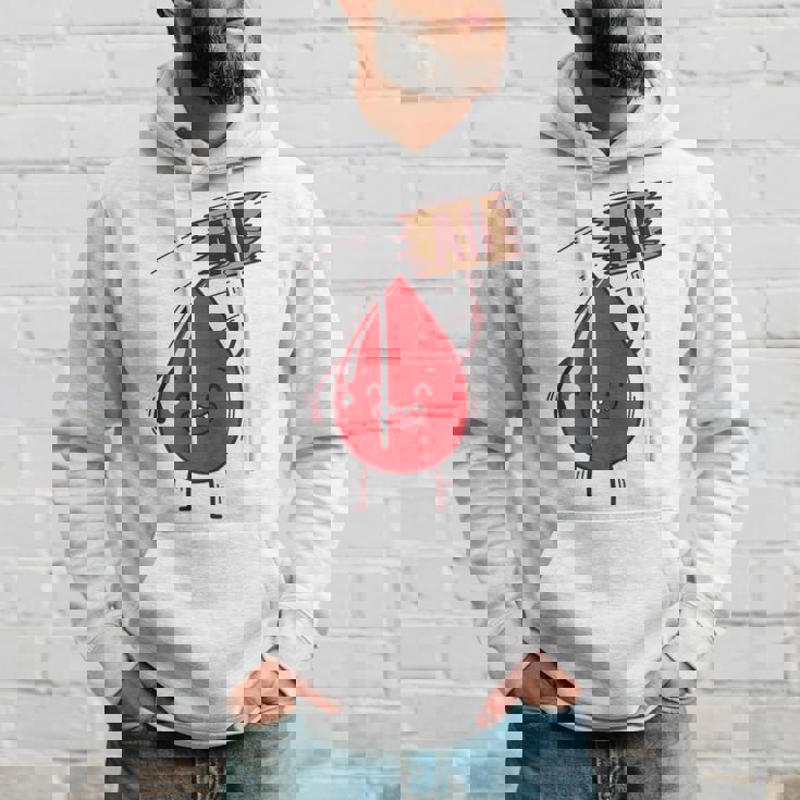 血液型 Ab 血液ドロップ シールドハート付き パーカー 彼への贈り物