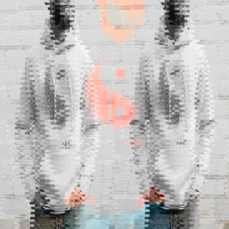 陰陽太極拳アート、背中にプリント パーカー 彼への贈り物