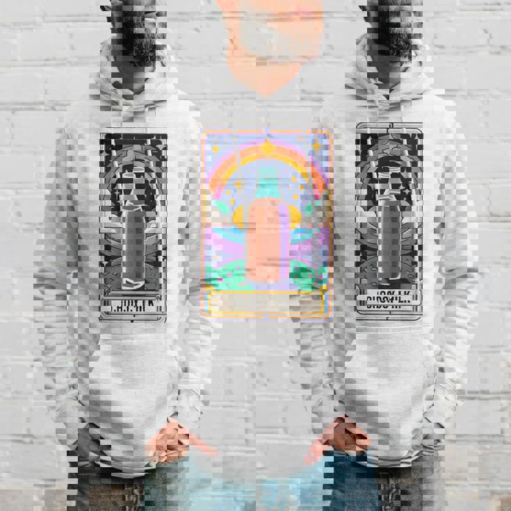 面白い Choccy ミルク タロット カード チョコレート ミルクセーキ 長袖tシャツ パーカー 彼への贈り物