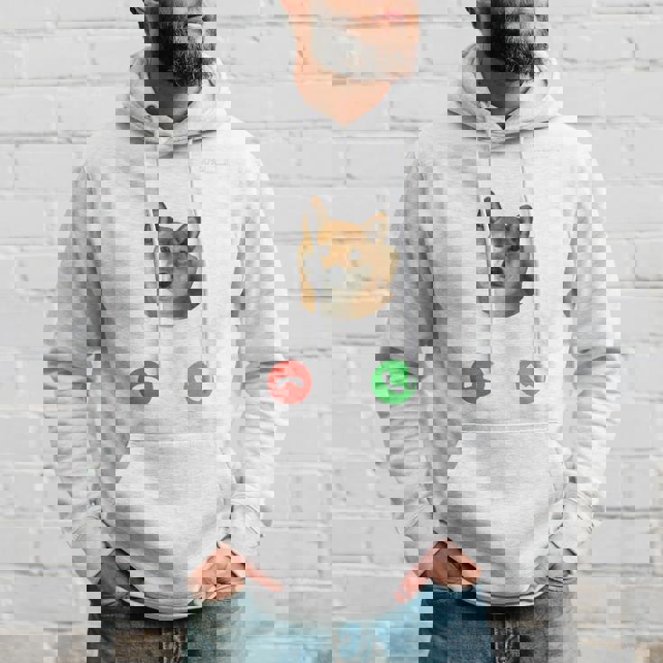 面白いtシャツ 柴犬 着信 イヌ わんこ メンズ 犬好き グッズ かわいい おもしろ 面白い 服 ネタ 長袖tシャツ パーカー 彼への贈り物