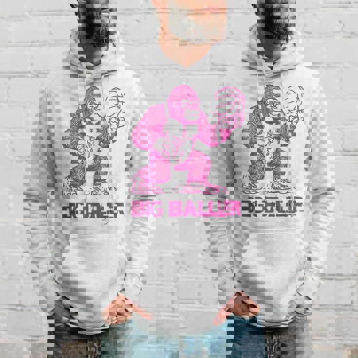 面白いゴリラ遊びバスケットボール ビッグボーラー マネースポーツ パーカー 彼への贈り物